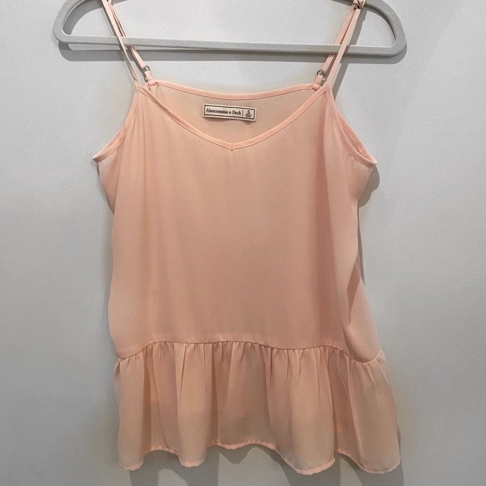 NEVER WORN Abercrombie & Fitch Pastel Pink Ruffle Tank​​